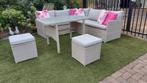 Mooi wicker diningset / loungeset, Ophalen, Gebruikt, Wicker