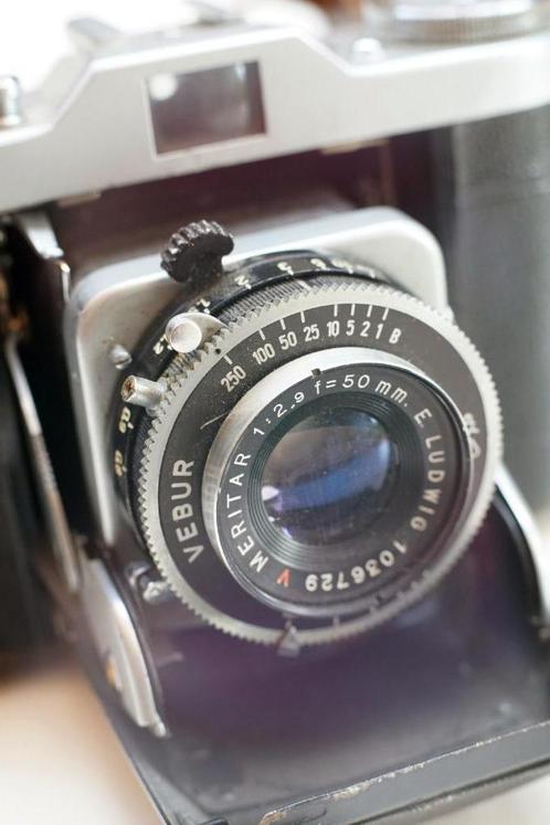 VEB-Belca Beltica (51899) folding met E.Luwig Meritar lens, Audio, Tv en Foto, Fotocamera's Analoog, Spiegelreflex, Overige Merken