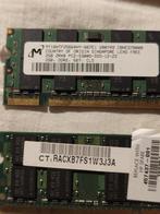 2x 2GB DDR2 geheugen modules, Computers en Software, RAM geheugen, Gebruikt, Ophalen of Verzenden, DDR2, Laptop