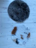 2 ronde bont kleedjes, Huis en Inrichting, Stoffering | Tapijten en Kleden, Ophalen of Verzenden, Rond, Minder dan 50 cm