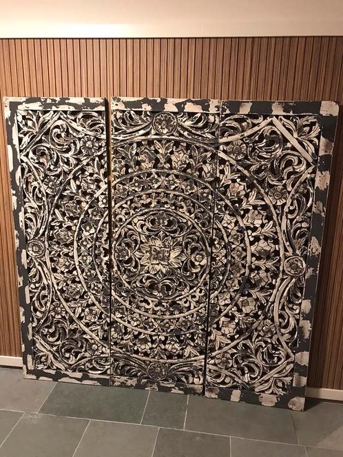 MOET WEG Wandpaneel PTMD Bali grijs wit sierlijk mandala, Huis en Inrichting, Woonaccessoires | Wanddecoraties, Gebruikt, Ophalen