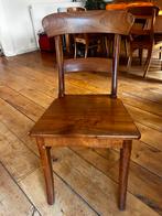 6 Teakhouten Eetkamerstoelen, Ophalen, Minder dan 50 cm, Gebruikt, 50 tot 75 cm