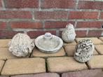 Betonnen tuinbeeldjes, 2x pompoen, 1x egel, 1x kikker, Ophalen of Verzenden, Zo goed als nieuw, Beton, Overige typen