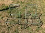 4 tuinstoelen groen, Tuin en Terras, Tuinstoelen, Ophalen, Gebruikt, Metaal, Stapelbaar