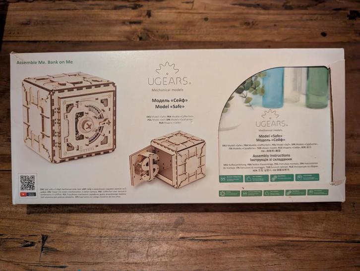 UGears Kluis Mechanisch Model - Nieuw!, Hobby en Vrije tijd, Modelbouw | Overige, Nieuw, Groter dan 1:32, Ophalen of Verzenden