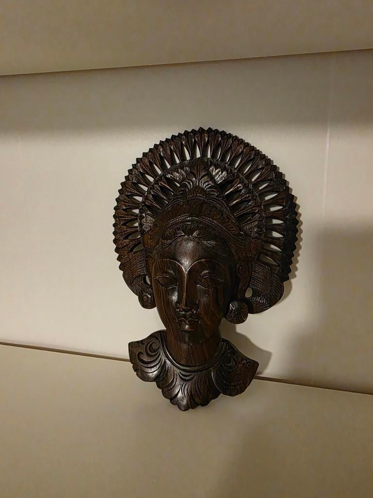 Balinees Houtsnijwerk Wanddecoratie, Ophalen of Verzenden