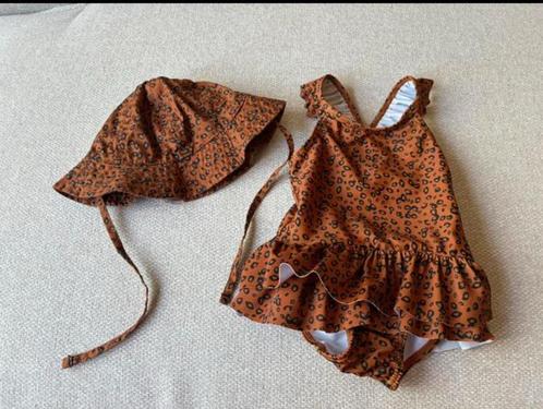 Hema leuk panterprint badpakje met hoedje mt 62/68 ZGAN, Kinderen en Baby's, Babykleding | Maat 62, Zo goed als nieuw, Meisje
