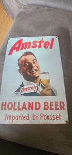 Amstel Holland Beer Reclamebord Metaal, Verzenden, Gebruikt, Reclamebord