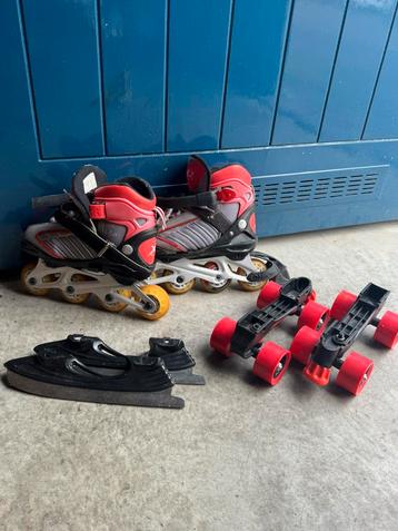 3 in 1 Rolschaatsen-inline skates en schaatsen 28-32 beschikbaar voor biedingen