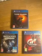 PS4 Games Combo: Tomb Raider, Gran Turismo, Watch Dogs, Ophalen, Gebruikt, Met games