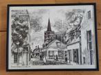 Pentekening Sliedrecht Kerkbuurt omstreeks 1960, Antiek en Kunst, Kunst | Tekeningen en Foto's, Ophalen of Verzenden