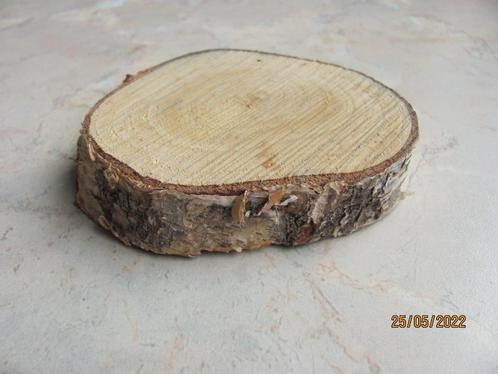 NIEUW hout ONDERZETTER boomschijf BERK met schors 8 - 10 cm, Antiek en Kunst, Curiosa en Brocante, Ophalen of Verzenden