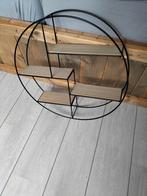 Rond wandrek zwart met houten planken, Ophalen, Zo goed als nieuw