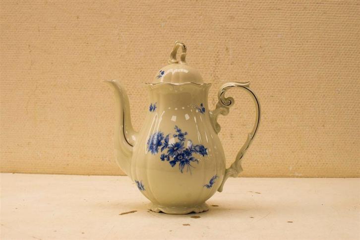 JGZ H handelsmerk porseleinen theepot 49775, Huis en Inrichting, Keuken | Servies, Gebruikt, Bord(en), Wedgwood, Aardewerk, Ophalen of Verzenden
