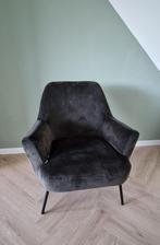 Fauteuil groen fluweel modern, Ophalen, Gebruikt, Stof