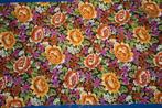 grote lap meerkleurige, gebloemde katoen, Hobby en Vrije tijd, Stoffen en Lappen, Nieuw, Ophalen of Verzenden, 30 tot 120 cm, Katoen