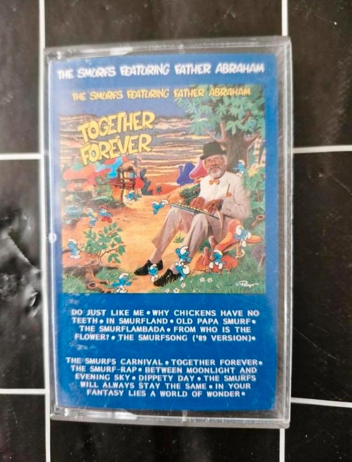 Cassettebandje De Smurfen ( met Vader Abraham ), Cd's en Dvd's, Cassettebandjes, Zo goed als nieuw, Origineel, Nederlandstalig