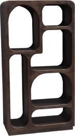Organische vakkenkast notenhout 85x35x160 cm €299, Huis en Inrichting, Kasten | Boekenkasten, 50 tot 100 cm, Zo goed als nieuw