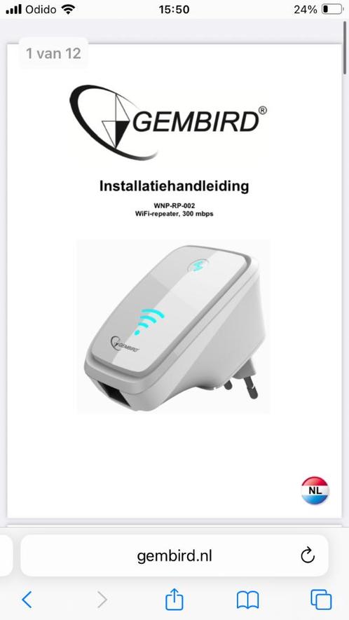 Gembird - Wifi repeater 2 stuks, 300 Mbps, Computers en Software, WiFi-versterkers, Gebruikt, Ophalen