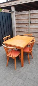 Eethoek tafel plus 4 stoelen Retro jaaren 1957, Huis en Inrichting, Tafels | Eettafels, Ophalen of Verzenden, Zo goed als nieuw