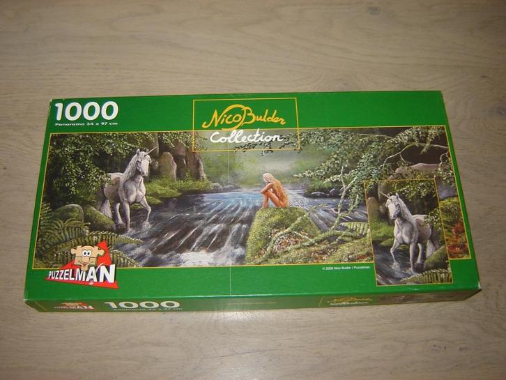 Puzzel Puzzelman Nico Bulder Collection EENHOORN 1000 st, Hobby en Vrije tijd, Denksport en Puzzels, Zo goed als nieuw, Legpuzzel