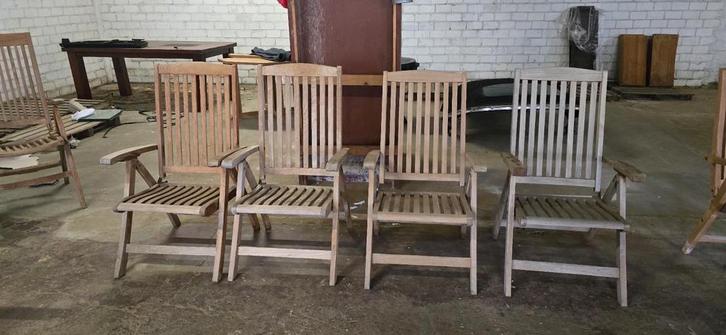 Teakhouten Tuinset - Zo Goed Als Nieuw!, Tuin en Terras, Tuinstoelen, Zo goed als nieuw, Teakhout, Inklapbaar, Ophalen