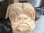 Bulldog hout  suar teak, Antiek en Kunst, Kunst | Beelden en Houtsnijwerken, Ophalen