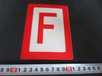 sticker symbool F brandblusser fire extinghuiser, Ophalen, Zo goed als nieuw