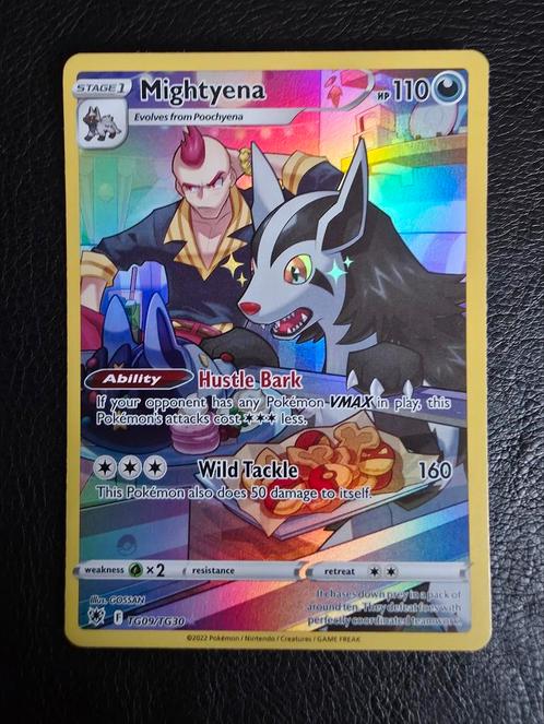Mightyena TG09 sword shield astral radiance, Hobby en Vrije tijd, Verzamelkaartspellen | Pokémon, Nieuw, Losse kaart, Ophalen of Verzenden