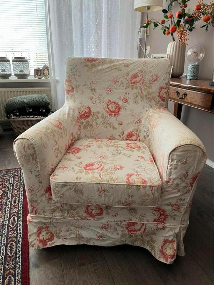 Ikea Ektorp Jennylund stoel - verkleurde bekleding, Huis en Inrichting, Fauteuils, Gebruikt, Stof, 75 tot 100 cm, Ophalen