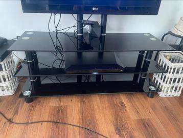 Tv kast, zwarte glas