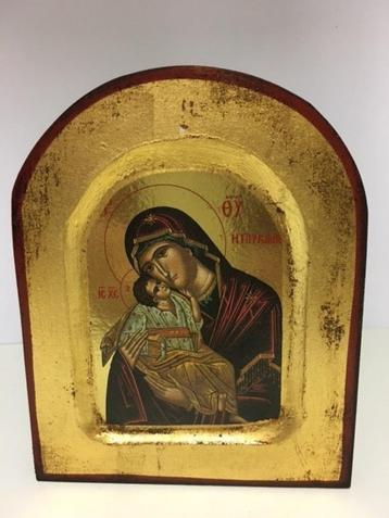 B005 Ikoon in Nis Moeder Gods met Kindje Jezus (nieuw) beschikbaar voor biedingen