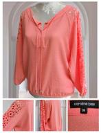 Mooie zalmkleurige top van Caroline Biss maat 38, Caroline Biss, Ophalen of Verzenden, Zo goed als nieuw, Maat 38/40 (M)