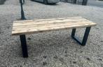 Buitentafel/verandatafel oud grenen wagonplanken, Ophalen, Rechthoekig, Hout