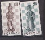 Føroyar; Schaakstukken, Michel 82-83, gebruikt., Verzenden, Denemarken, Gestempeld