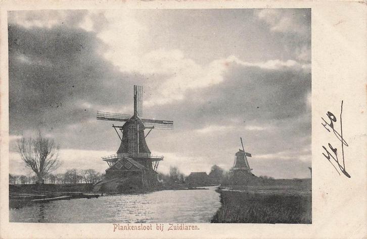 U960 Zuidlaren Plankensloot - MOLEN - 1904 -, Verzamelen, Ansichtkaarten | Nederland, Gelopen, Drenthe, Voor 1920, Ophalen of Verzenden