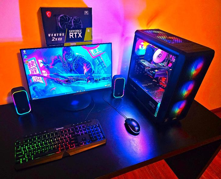 Complete RTX Game PC / Gaming Computer!, Computers en Software, Desktop Pc's, Zo goed als nieuw, 4 Ghz of meer, SSD, 32 GB, Met videokaart