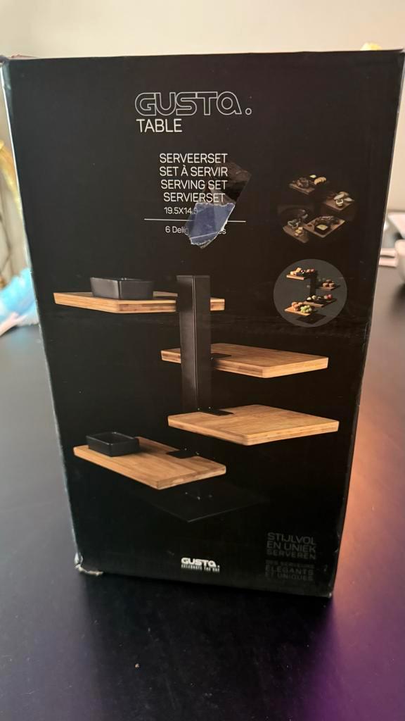 Gusta Serveerset - Stijlvol Presenteren!, Huis en Inrichting, Woonaccessoires | Etagères, Zo goed als nieuw, Ophalen of Verzenden