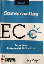 Economie HAVO Examenstof 2030-2021, HAVO, Nederlands, Ophalen of Verzenden, Zo goed als nieuw
