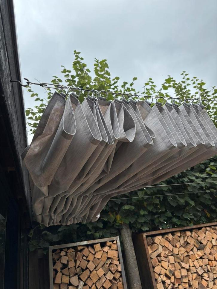 Schaduwdoek lichtgrijs 7,50x 2,30, Tuin en Terras, Overkappingen, Zo goed als nieuw, Ophalen