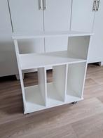 Verrijdbare lp vinyl opbergkast/boekenkast of tv meubel, Ophalen, Gebruikt, Minder dan 150 cm, Minder dan 100 cm