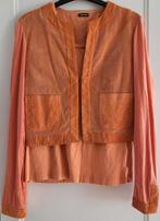 Sandwich leren jasje en Gerry Weber topje, maat 42, Maat 42/44 (L), Oranje, Ophalen of Verzenden, Zo goed als nieuw