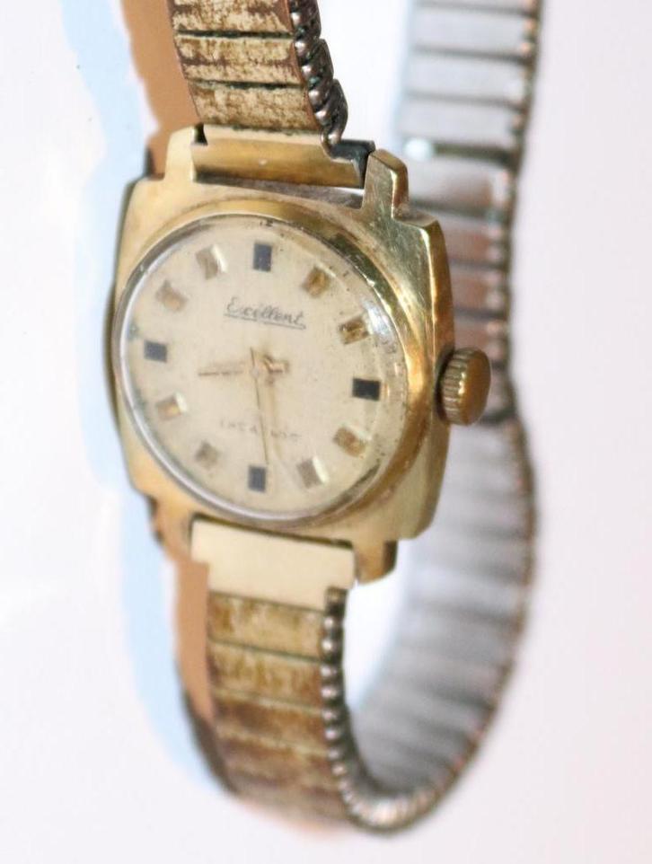 Antiek gouden horloge, 14K, Excellent 17 Incabloc, Antiek en Kunst, Antiek | Klokken, Verzenden