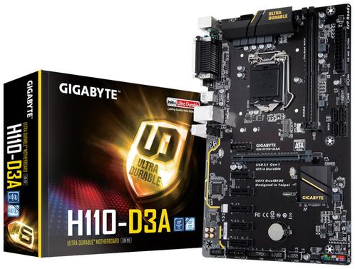 GIGABYTE GA-H110-D3A, Computers en Software, Moederborden, Zo goed als nieuw, Intel, DDR4, Ophalen of Verzenden