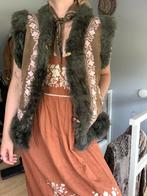 Vintage suede leren waistcoat S M bohemian lammy coat, -, -, Ophalen of Verzenden, Zo goed als nieuw