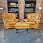 Haeck draaibare fauteuils + hocker set - Golden oak, Ophalen