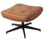 Ikea Havberg Voetenbank Goudbruin Leer, Ophalen, Minder dan 50 cm, Gebruikt, Vierkant