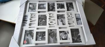 Fotolijst voor 14 foto's 68cm hoogx55cm breed beschikbaar voor biedingen