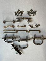 15x antiek messing / brons ladegrepen [handvaten kastgrepen], Antiek en Kunst, Ophalen of Verzenden