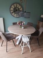 Tafel rond industriël steigerhout, Ophalen of Verzenden, Nieuw, Rond